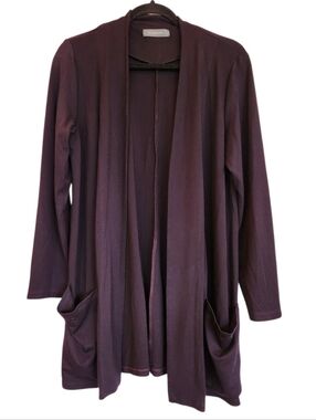 Alembika Navy Open Front Cardigan Pockets Size 10/12 (Alembika Size 3) Lagenlook